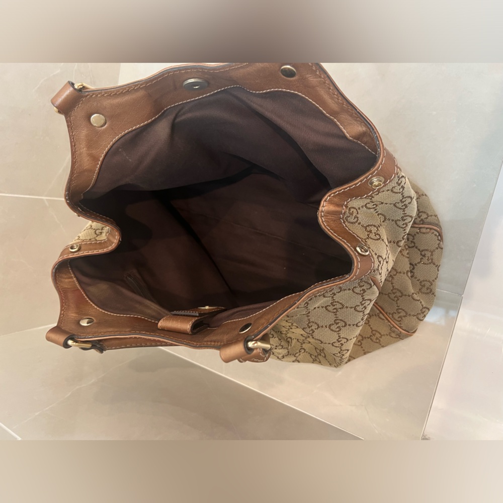 Authentic Gucci Sukey Brown/Bronze Bag - Picture 10 of 11